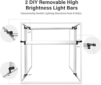 その他 PHOTO LIGHT BOX PHOTOLR Lightbox, GLZ 24x24 Inch Photo Studio Light Box Shooting